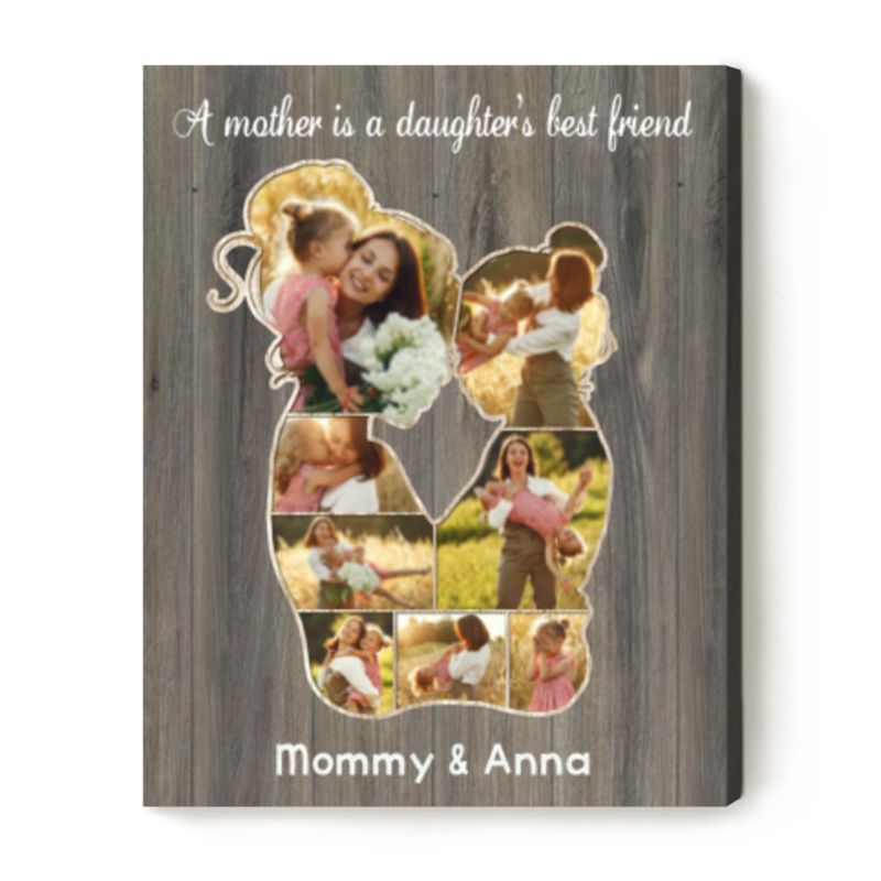 mom daughter collage canvas mother's day gift ideas from daughter mother daughter personalized gifts
