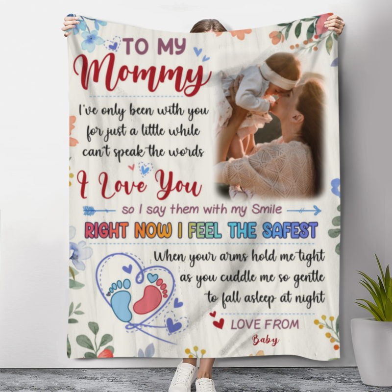 first time mother's day gift personalized photo blanket for new mom 1st time mom gifts from husband and baby