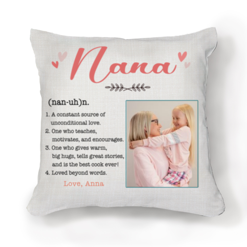 nana definition throw pillow nana mothers day gifts custom nana gifts from granddaughter