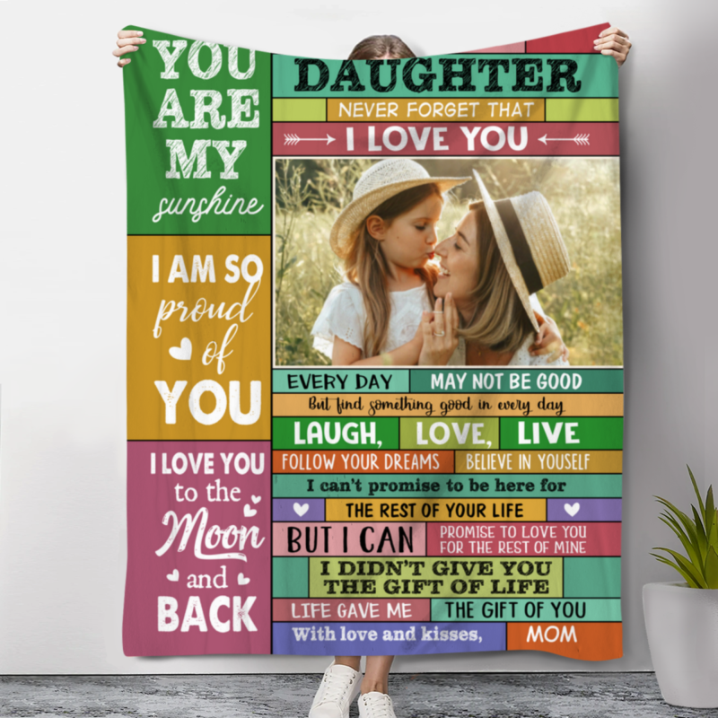 to my daughter blanket from mom mother's day gift for daughter customized photo gifts for my daughter