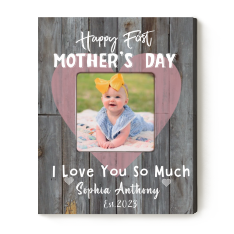 First Time Mothers Day Gift, 1st Mother's Day Gift from Baby, Gift For First Time Mom Canvas Print