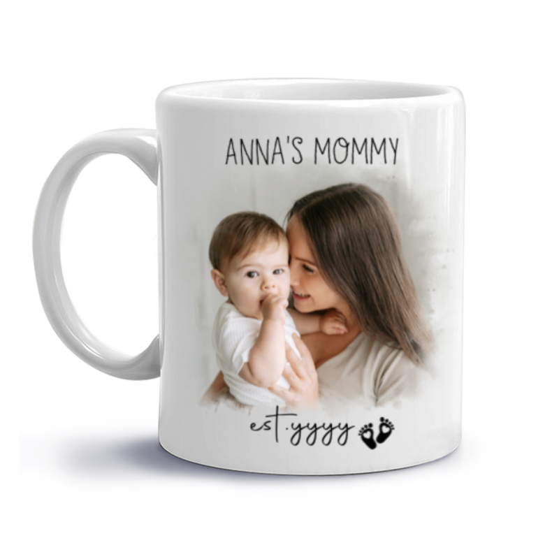 customized first time mom picture mug1st mothers day gift from husband new mom portrait mug