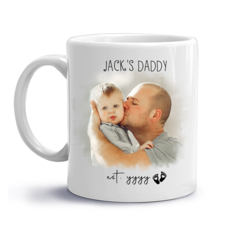 customized first time dad picture mug 1st fathers day gift from wife new dad portrait gifts