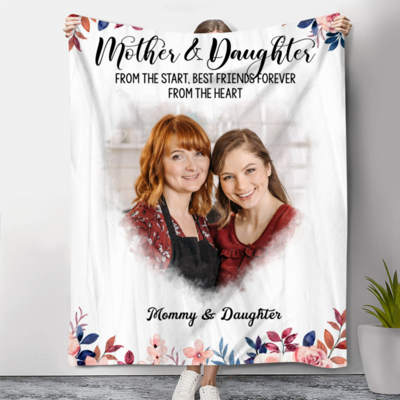 mother and daughter picture blanket mothers day gift from daughter personalized gifts for mom from daughter