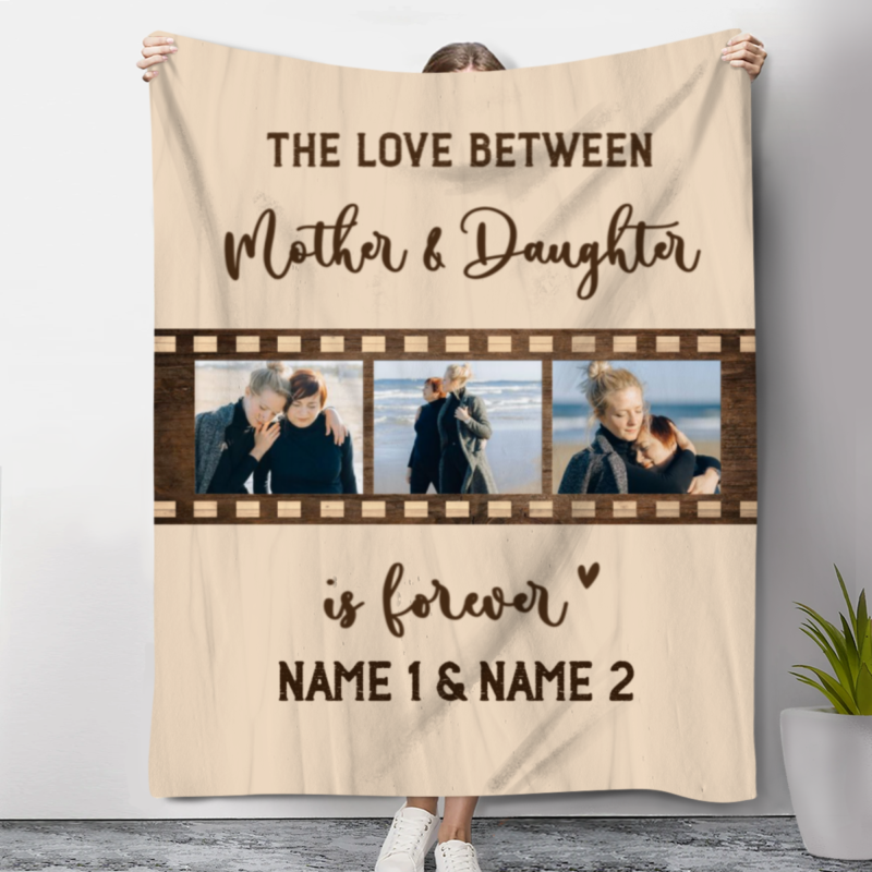 the love between mother and daughter is forever blanket mothers day gifts 2023 from daughter mother and daughter photo gifts