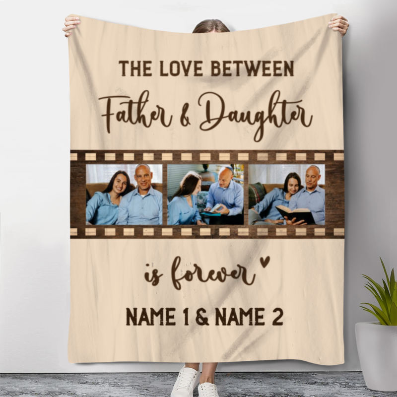 dad and daughter gifts blanket father's day gifts from daughter customized picture gifts for dad from daughter