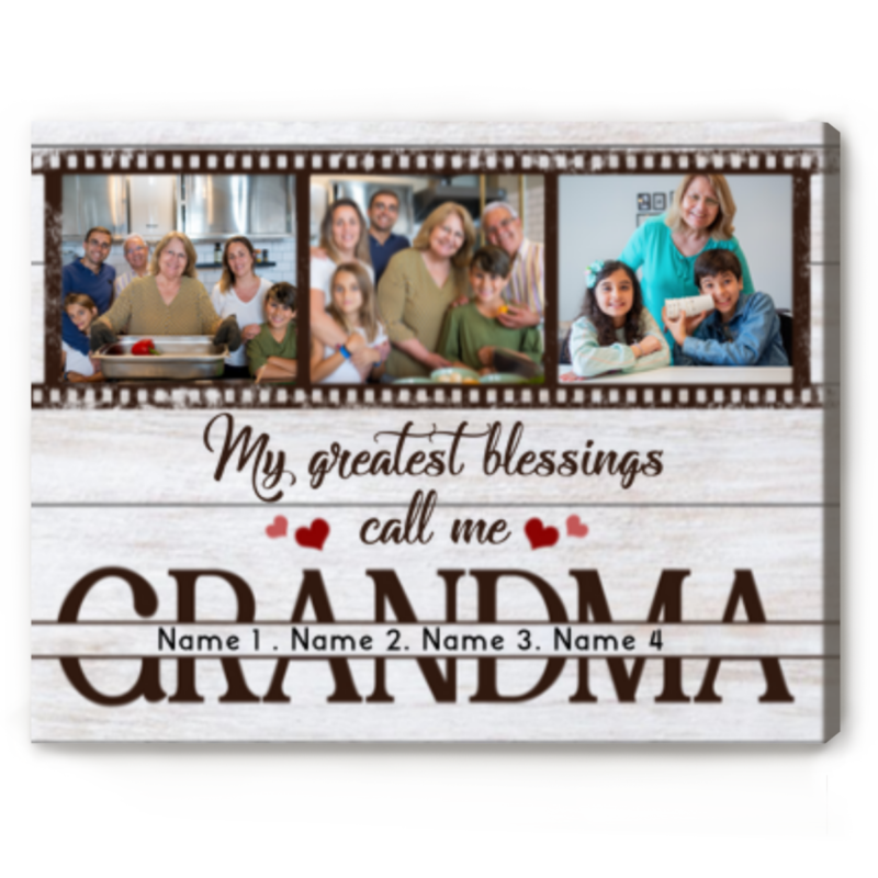 my greatest blessings call me grandma picture canvas personalized mother's day gifts for grandma birthday gifts for grandmothers