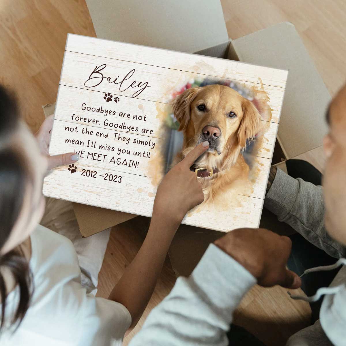 Personalized Pet Memorial Canvas, Gifts For Someone Who Lost A Pet, Pet