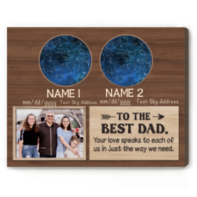 night sky father's day gift personalized star map print for dad star map gift from daughter gift for dad from son