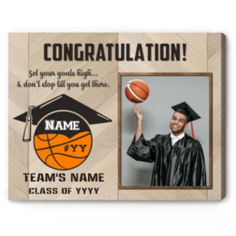 personalized basketball graduation photo print graduation gift for basketball player senior gifts basketball