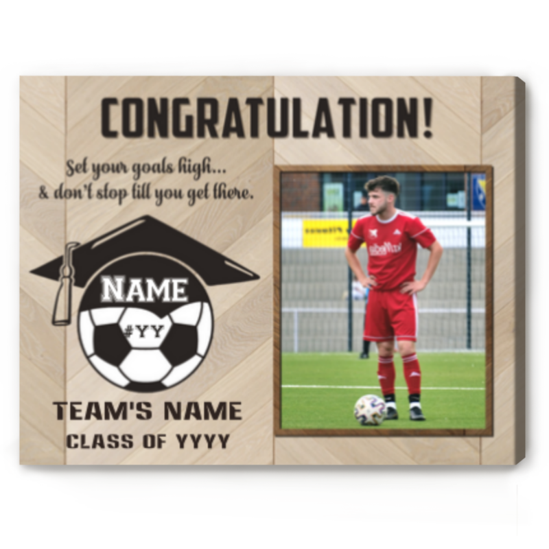 personalized soccer graduation photo print graduation gift for soccer player senior soccer gift