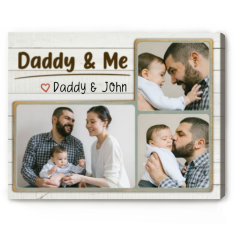 daddy and me photo print first fathers day gift for daddy personalized gift for new dad from baby