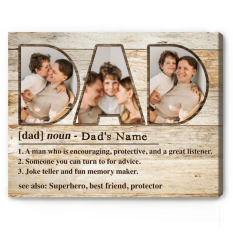 personalized dad definition photo canvas father's day gifts for dad gift for dads birthday