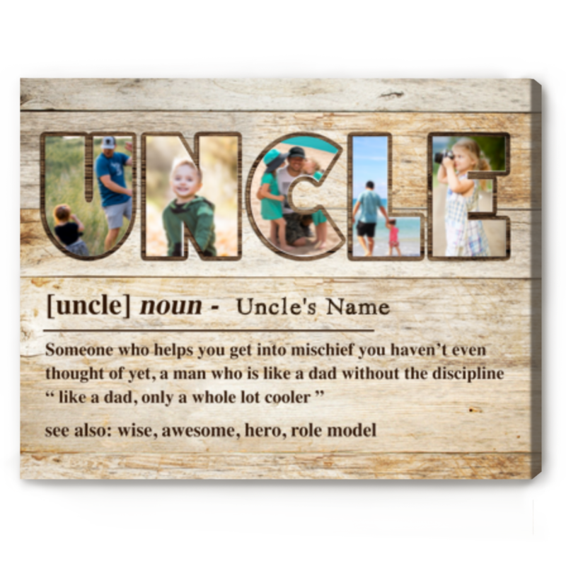 uncle definition personalized gift father's day gift for uncle uncle photo collage canvas gifts for uncle from niece