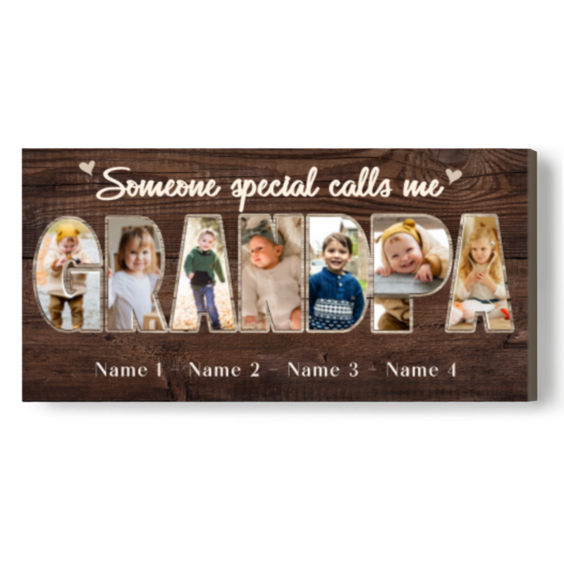 someone special calls me grandpa photo collage canvas father's day gifts from grandkids grandpa personalized gift