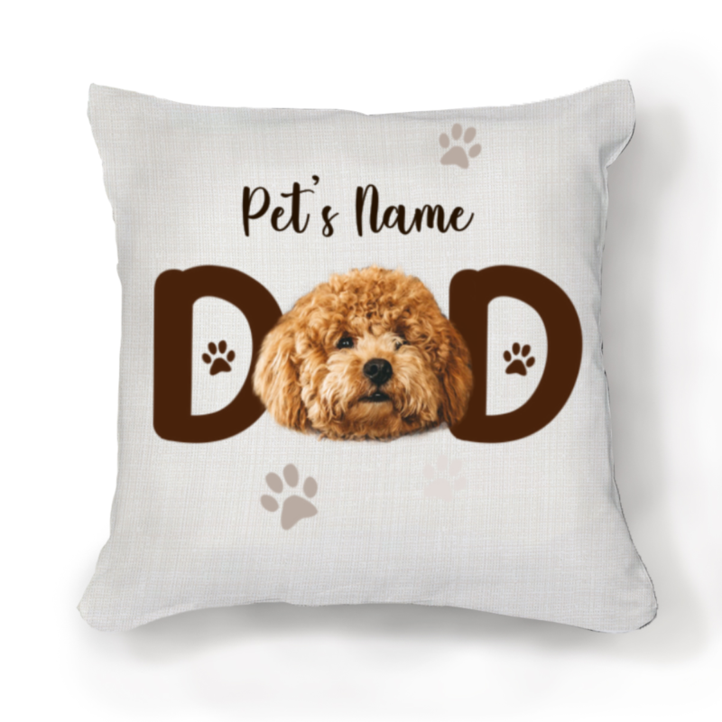personalized dog face pillow for dog dad fathers day gift from dog dog dad gift with pet photo pillow