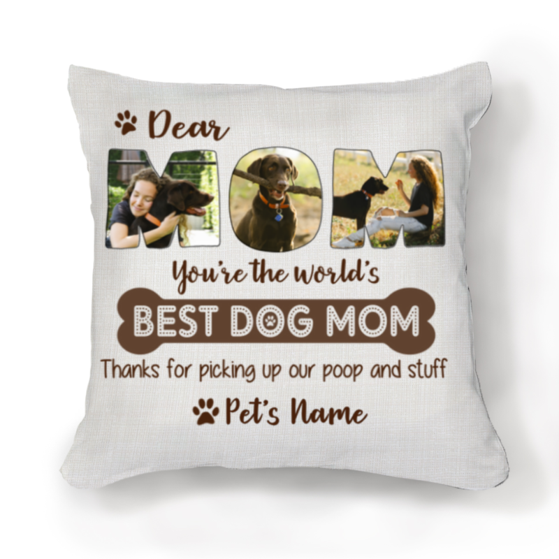 best dog mom photo pillow personalized dog mom gifts gifts for dog owners