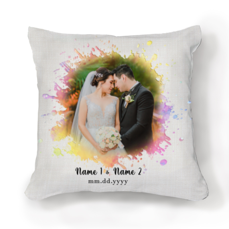 couple portrait photo pillow personalized bride gifts from groom wedding gift for wife