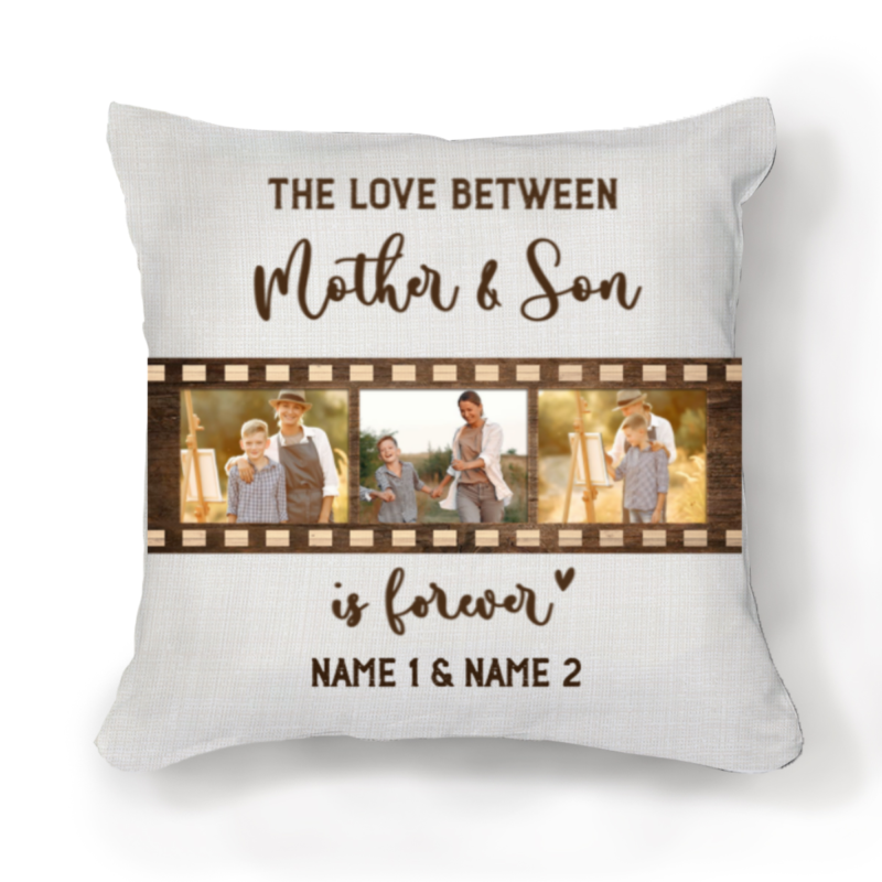 the love between mother and son is forever photo pillow personalized mother and son gifts christmas gifts for mom from son