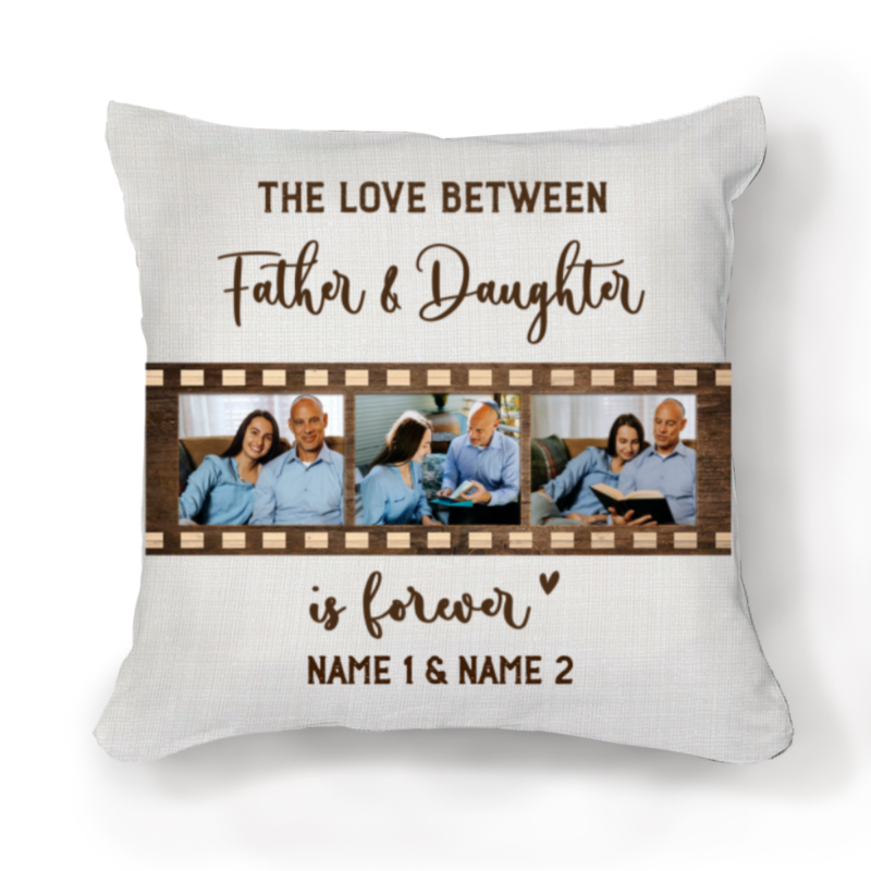 the love between father and daughter is forever photo pillow personalized father daughter gifts christmas gift for daughter from dad