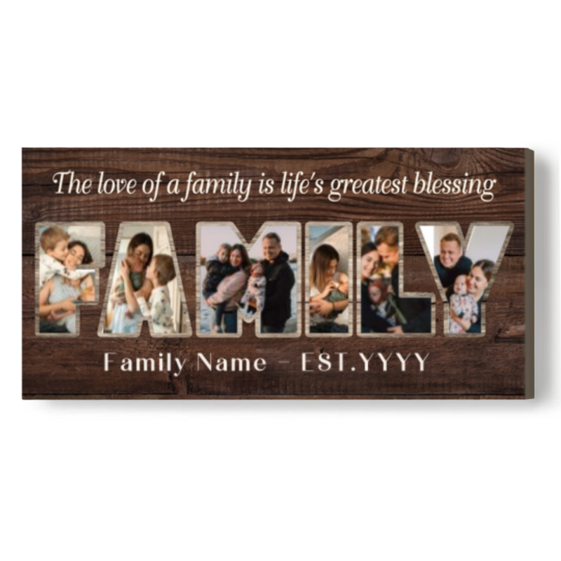 family photo canvas print personalized christmas presents for parents gifts for the whole family