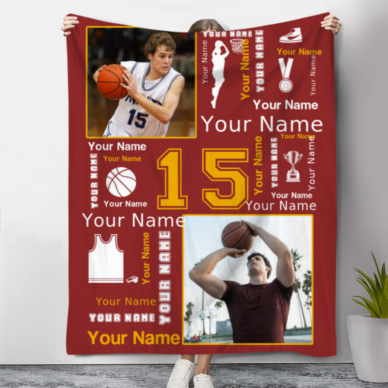 basketball name blanket personalized with photo christmas gifts for basketball players senior basketball gifts for him