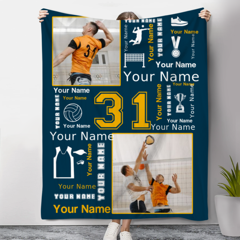volleyball name blanket personalized with photo christmas gifts for volleyball player senior night gifts for volleyball