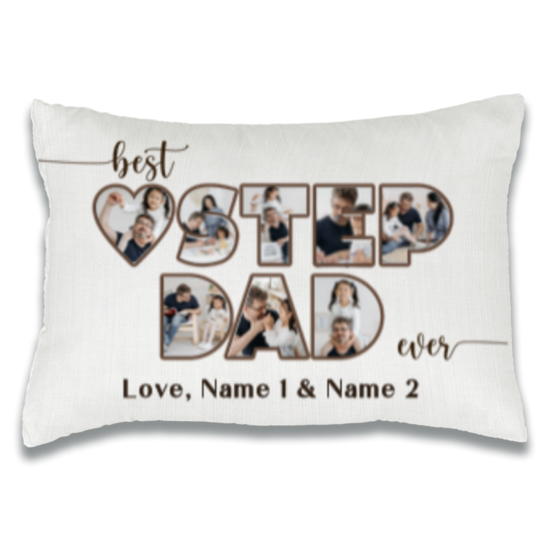 best step dad ever personalized photo pillow christmas gifts for stepdad step dad gifts from daughter