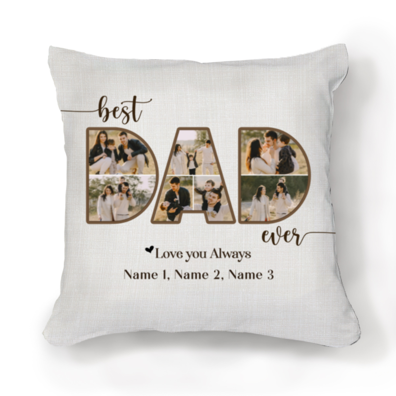 best dad ever photo collage pillow xmas gifts for dad dad gifts personalized with names