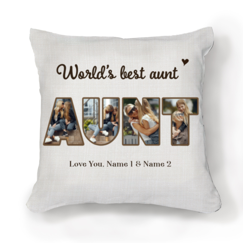 world's best aunt personalized photo pillow aunt christmas gifts auntie gifts from niece