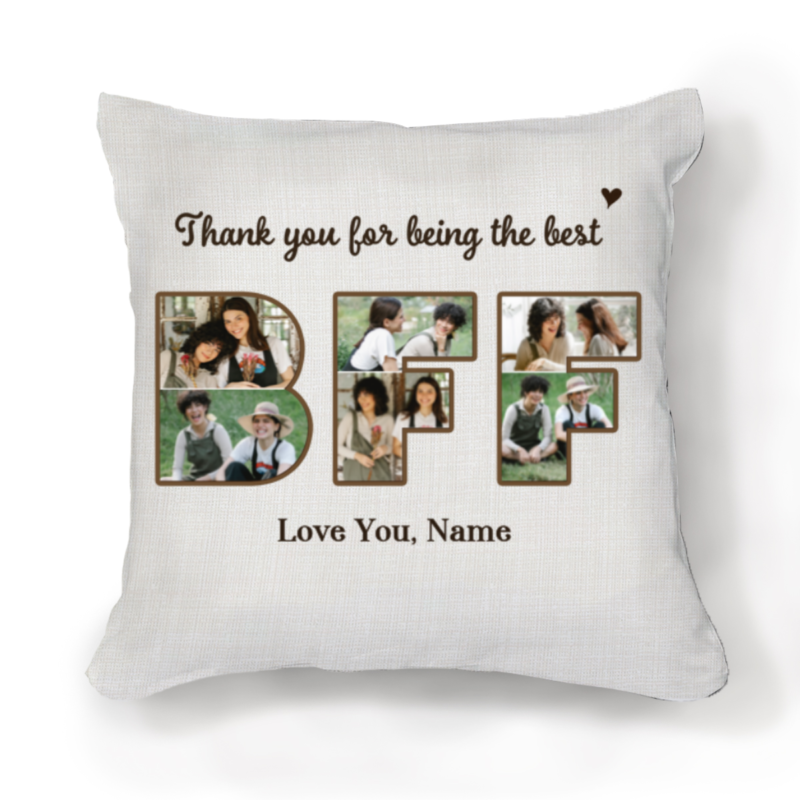 bff photo collage personalized pillow best friend christmas gifts bff birthday gifts
