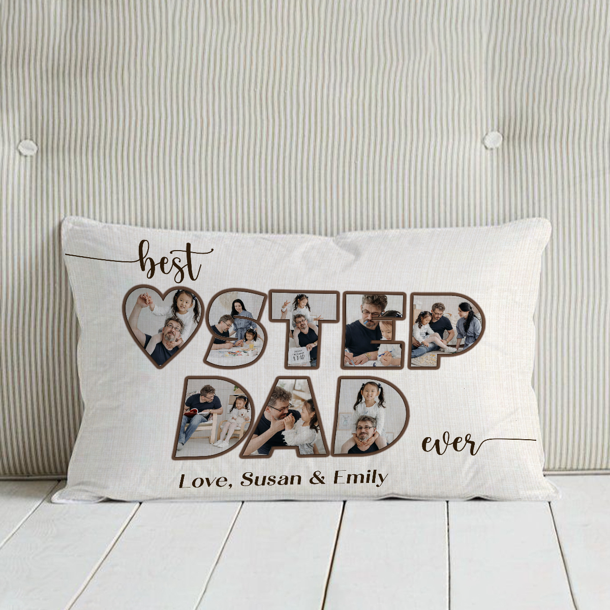 Wordartgifts4u Personalised Dad Heart Print – Fathers Day Gift From Daughter, Custom Colour, UK Made