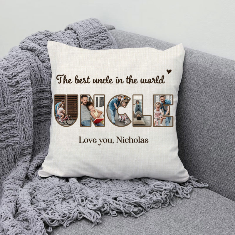 The Best Uncle In The World Personalized Pillow, Uncle Gifts, Gifts For