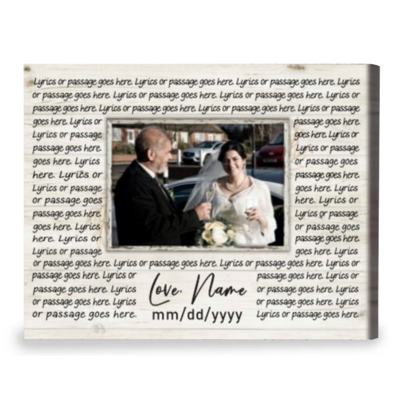 father daughter dance lyric photo print father of the bride gift song lyric wedding gifts for father from bride