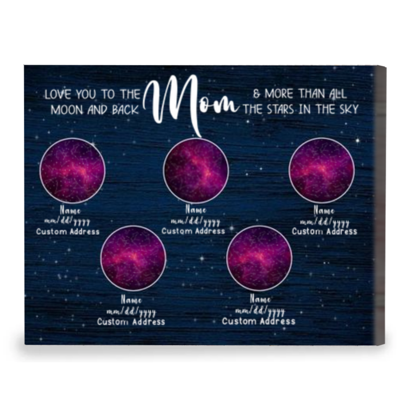 custom star map by date for mom night sky xmas gifts for mom mom birthday gift from kids