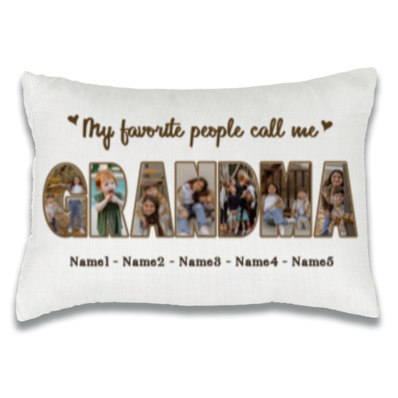 my favorite people call me grandma personalized pillow xmas gifts for grandma from grandkids grandma photo pillow