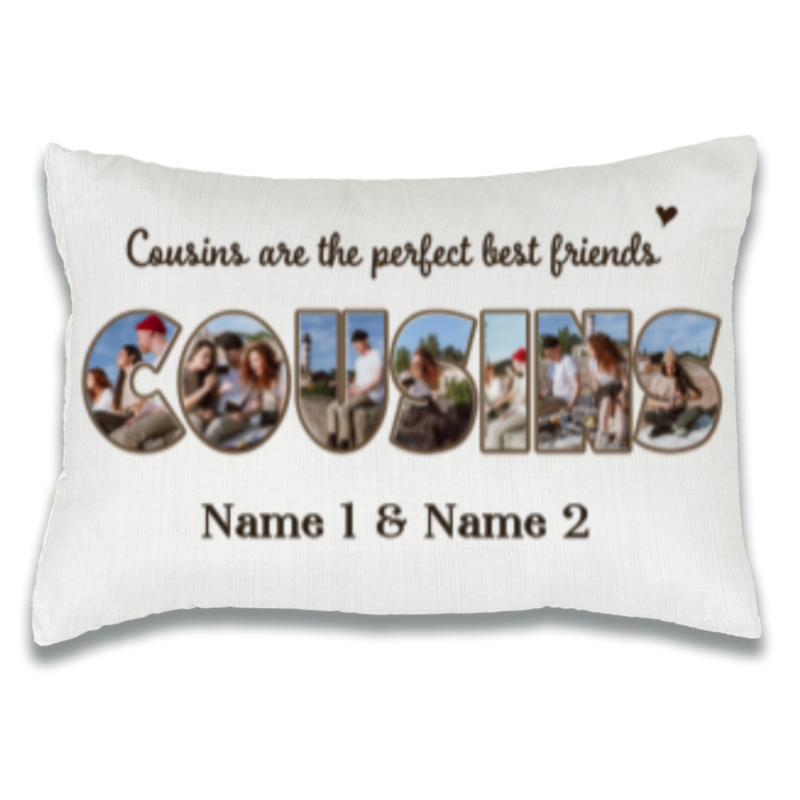 cousins are the perfect best friends photo collage pillow cousin christmas gifts gifts for female cousin