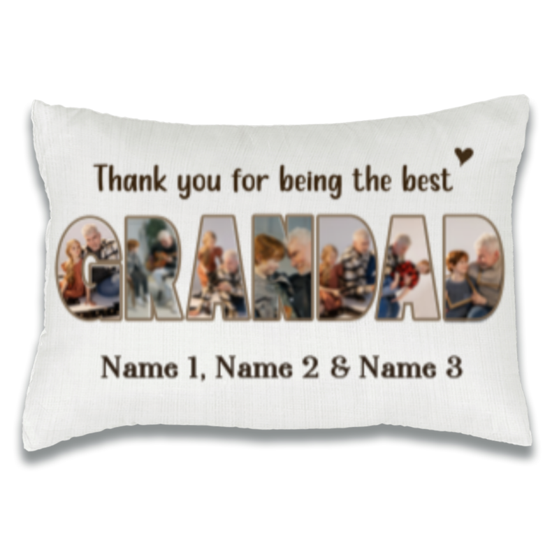 grandad personalized photo pillow grandad christmas gifts thank you for being the best grandad