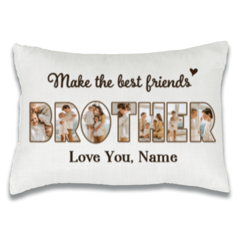 brother make the best friends photo pillow personalized christmas gifts for brother gifts for brothers from sisters