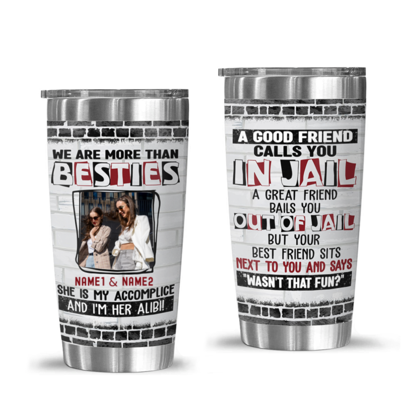 we are more than bestie tumbler personalized bestie christmas gifts funny bestie tumbler gift for female