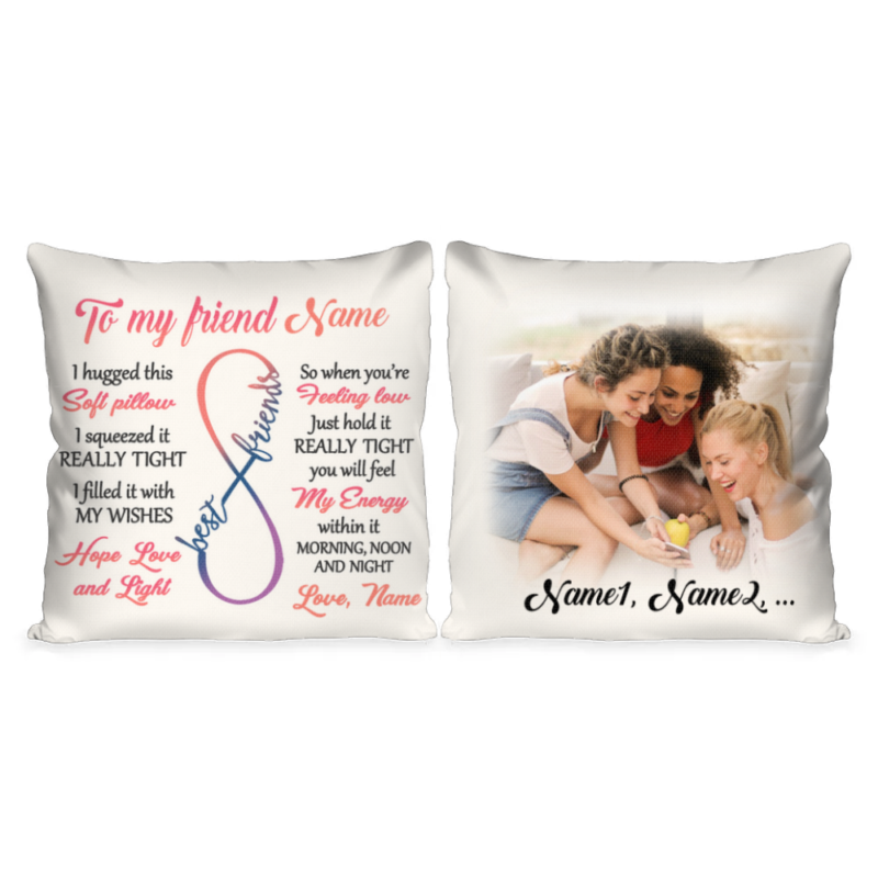 To My Friend Custom Pillow, Personalized Best Friend Christmas Gift, Sentimental Friendship Gift, Birthday Gift For Female Friends