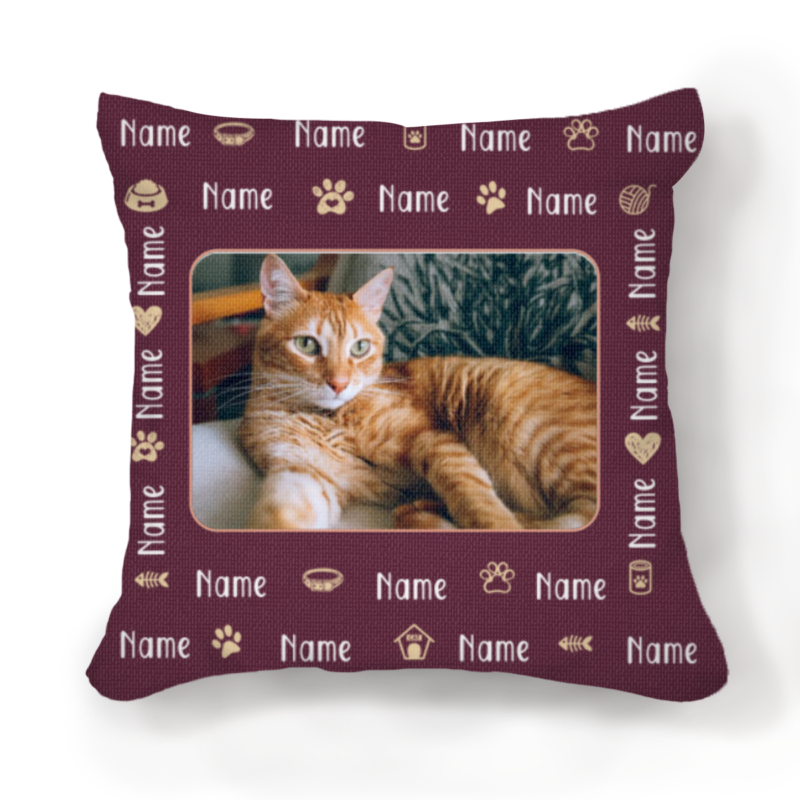 cat photo and name pillow personalized christmas gifts for cat lovers cat mom gifts