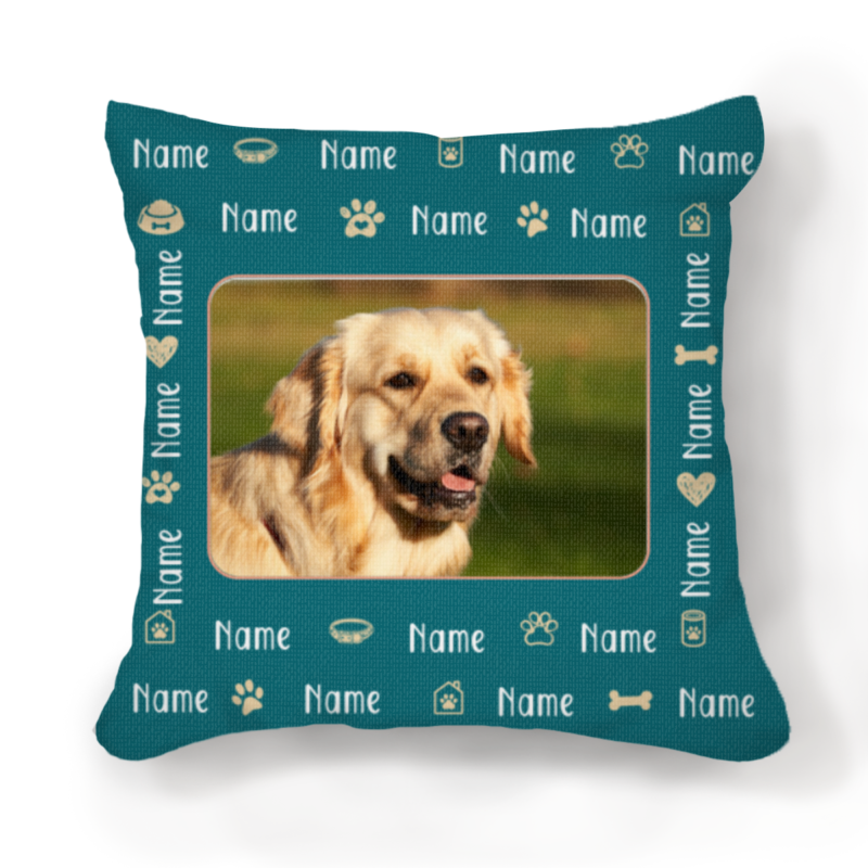 dog photo and name pillow personalized christmas gifts for dog owners dog lover gifts for her
