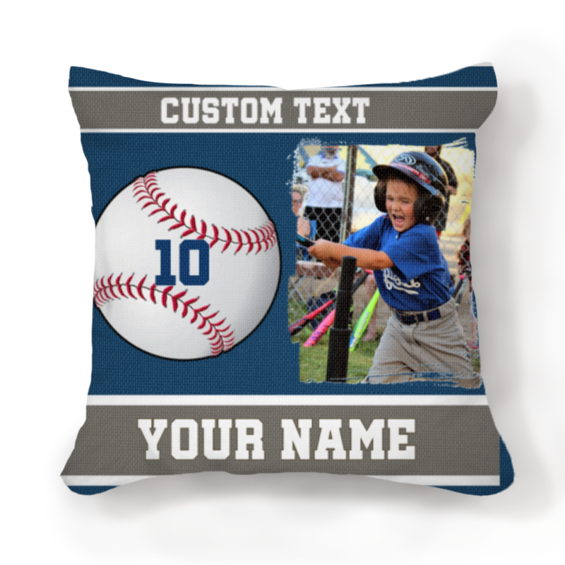 baseball photo pillow personalized baseball gifts for teenage guys birthday gifts for baseball lovers kid