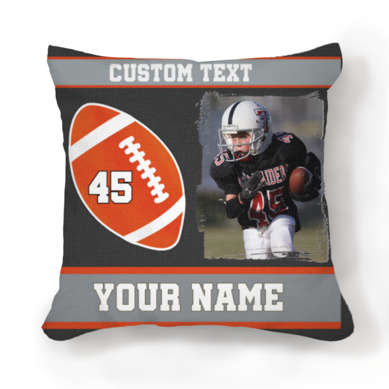 football photo pillow personalized american football gifts for kids with name and number gifts for football players