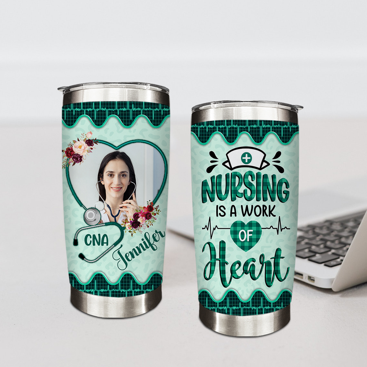 Nursing Is A Work Of Heart Nurse Appreciation Blank Folded Greeting Card