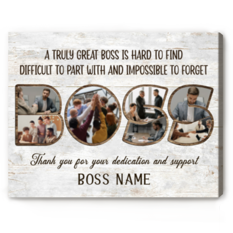 personalized gifts for boss boss photo collage canvas farewell gift for boss boss thank you gift