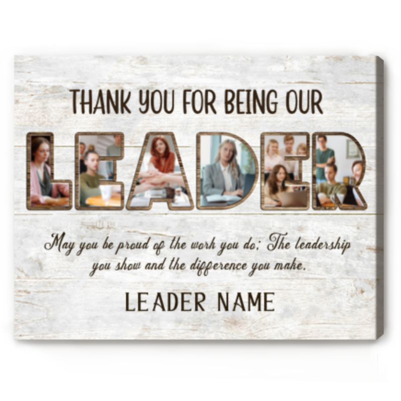personalized gifts for leadership going away gift for leader leader photo collage canvas leader appreciation gift