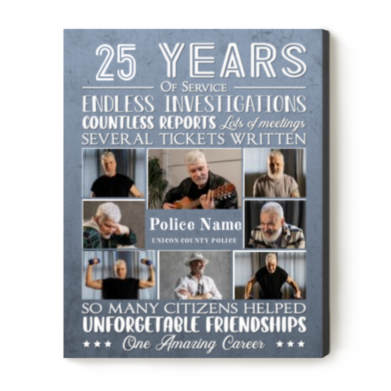 Police Retirement Plaque Personalized Year and Photo, Police Officer Retirement Gifts, Police Retirement Gift Ideas