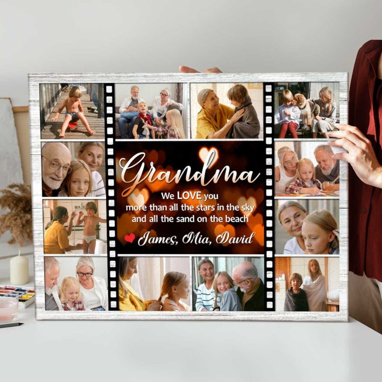 Personalized Grandma Canvas - Up to 4 Kids - Best Gift For Baby - Grandma Life Is The Best Life main image 0